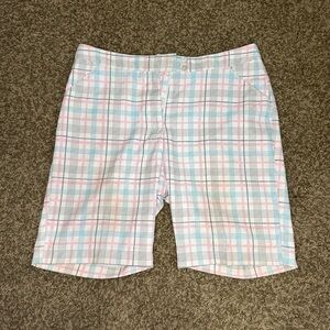 Callaway Plaid Women Shorts - Pink, Blue, White